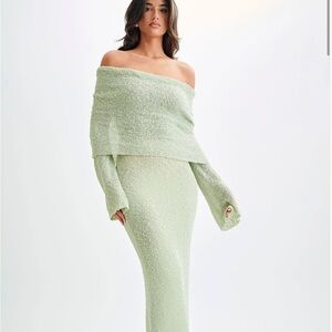Meshki Mint Green Knit Dress